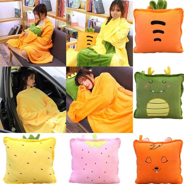 

winter soft flannel wearable lazy blanket home office air conditioning blanket holiday persinalized dropshipping