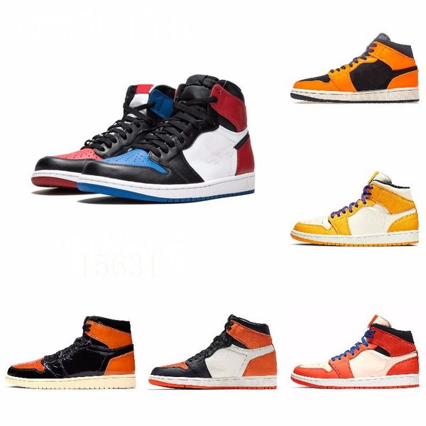 

new 1s high 3 shattered og bred toe banned game royal shoes men 1s shadow sneakers with box j#08-183