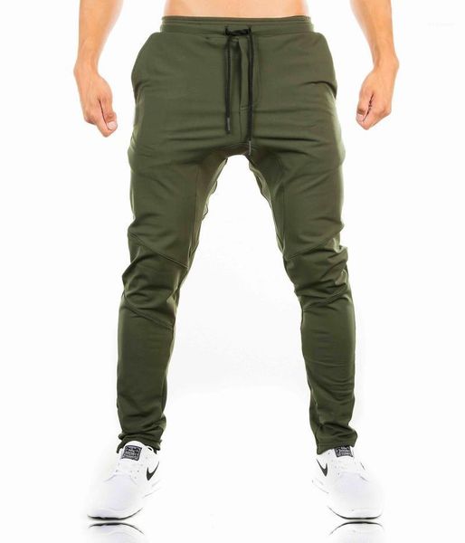 

pants designer solid color pencil pants fashion elastic waist active pants men clothing men casual sport, Black