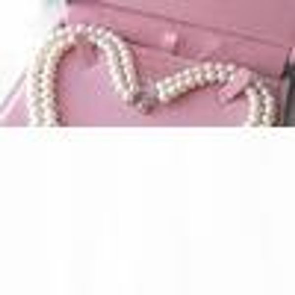 

fine 2row 7-8mm white tahitian pearl necklace 17'18inches 14k, Silver