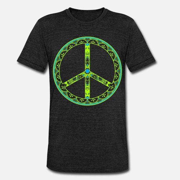 

mandala peace sign green spiritual tattoo hindu t shirt men print tee shirt plus size 3xl cool anti-wrinkle fashion spring cool shirt