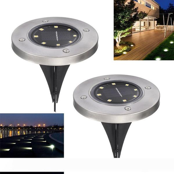 

Solar Powered Ground Light Waterproof Garden Pathway Deck Lights With 8 LEDs Solar Lamp for Home Yard Driveway Lawn Road