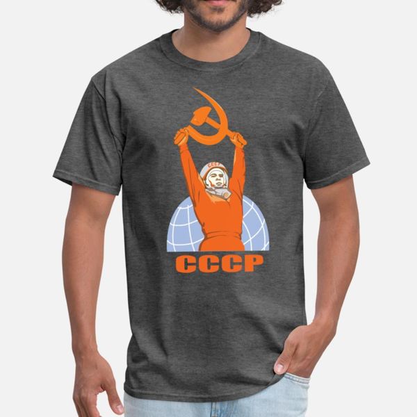 

soviet propaganda poster ussr communism yuri ga t shirt men customize 100% cotton euro size s-3xl cool anti-wrinkle authentic summer style