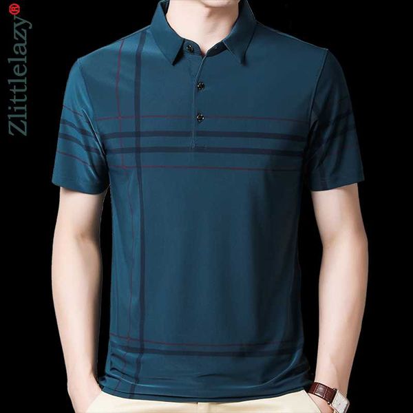 

men's polos 2021 short sleeve tee shirt men casual summer striped clothing shirts mens fashion slim fit poloshirt 60413, White;black