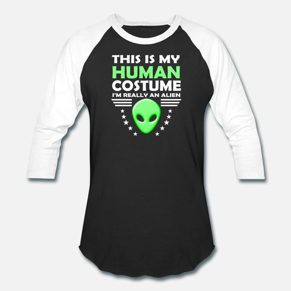 

alien this is my human costume for halloween gift t shirt men designs short sleeve round collar formal anti-wrinkle comical summer style