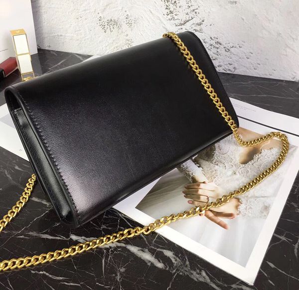 

fashion handbag cowhide leather gold silver chain with lock pendant genuine leather handbags shoulder bags