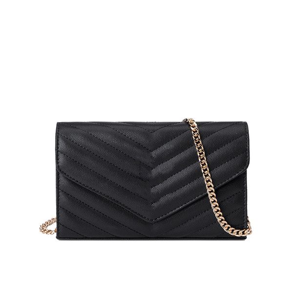 

fashion single shoulder bag plain crossbody bags versatile thread envelope handbags korean version leisure style handbag chain bag