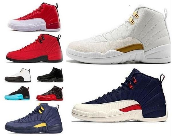 

new 12s 12 men basketball shoes winterized wntr gym red michigan white black playoff flu game taxi s nakeskin jordan retros shoe