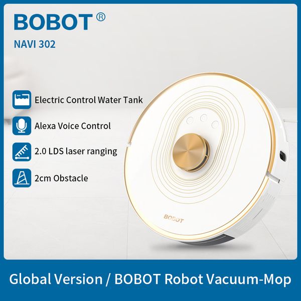 

bobot navi 302 robot vacuum cleaner 2020 upgrade 2700 pa powerful suction 380 ml large electronically controlled water tank