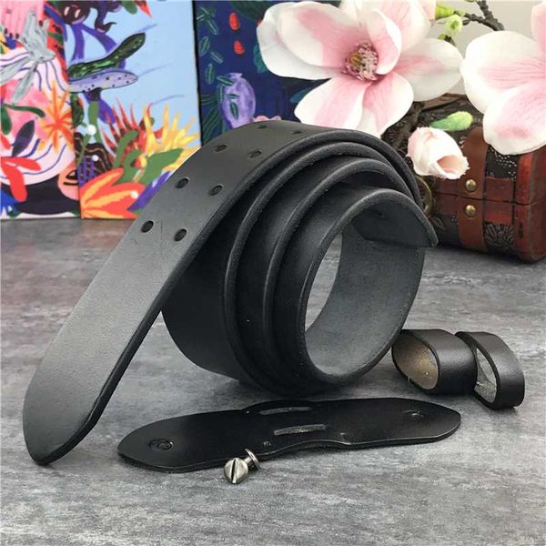 

43mm wide double buckle belt leather belts without buckles men belt ceinture mens leather belts without buckles jeans sp18, Black;brown