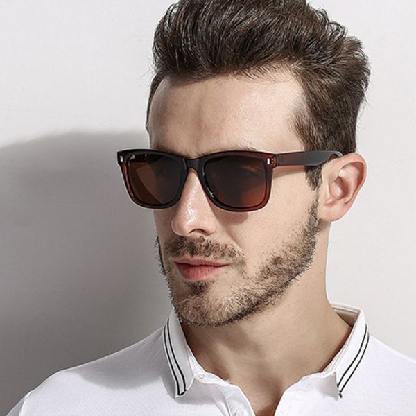 

2020 vintage classic polarized sunglasses men driving eyewear uv400 street beat gafas, White;black
