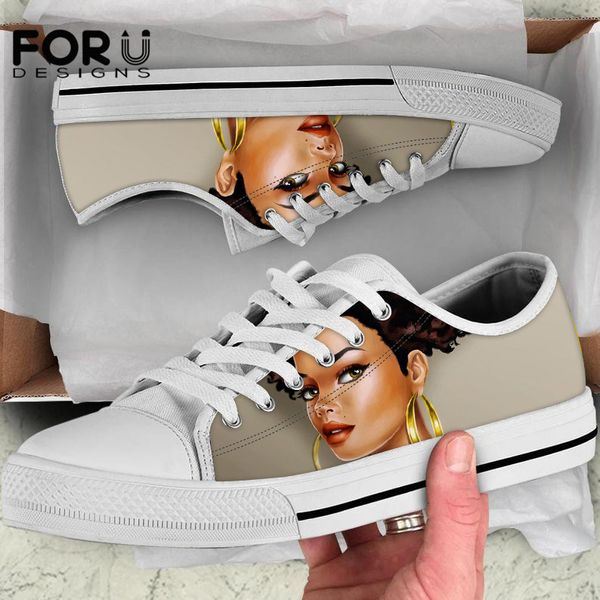 

fourdesigns cute fashion girls pattern women lace-up flat shoe ladies low style canvas shoe breathable walking shoes for female, Black