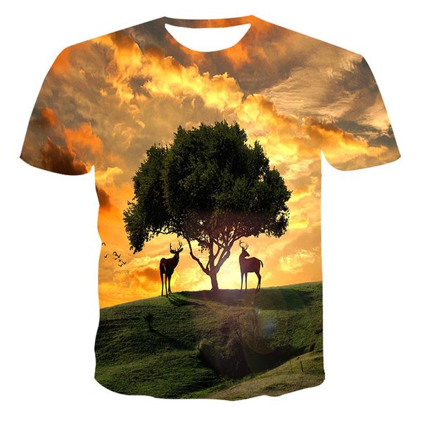 

new creativity animal print the 3d print shirts funny funny plus size men clothing