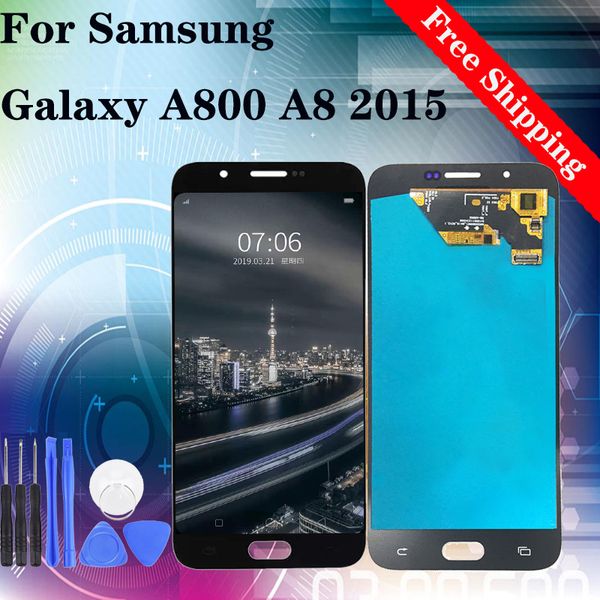 

brand new for samsung galaxy a8 2015 a800 a800fd a8000 a800f lcd display screen digitizer replacement tested with tempered film gifts
