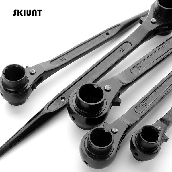 

skiunt ratchet wrench 10-27mm universal spanner adjustable key set multitool pointed tail wrench torx screw nuts hand tools