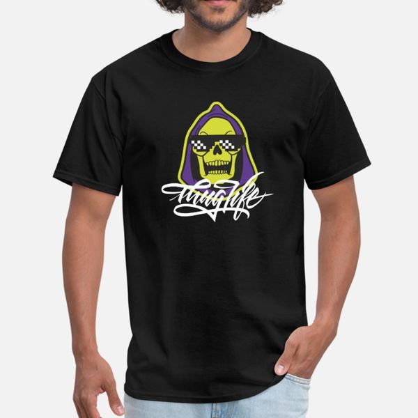 

skeletor thug life тенниска мужчины ситец s-xxxl винтажная известный новый стиль весна осень формальное рубашка