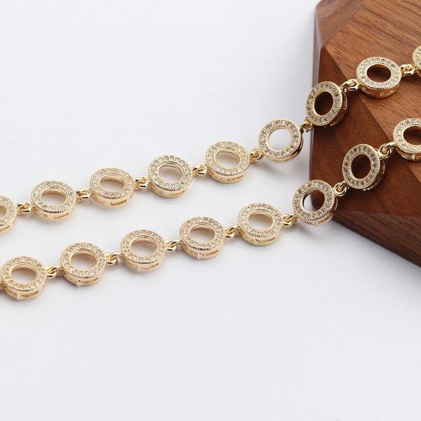 

quality m700jewelry accessories14k gold plateddiy chainszirconcharmshand madecopper metaljewelry making20cm/lot