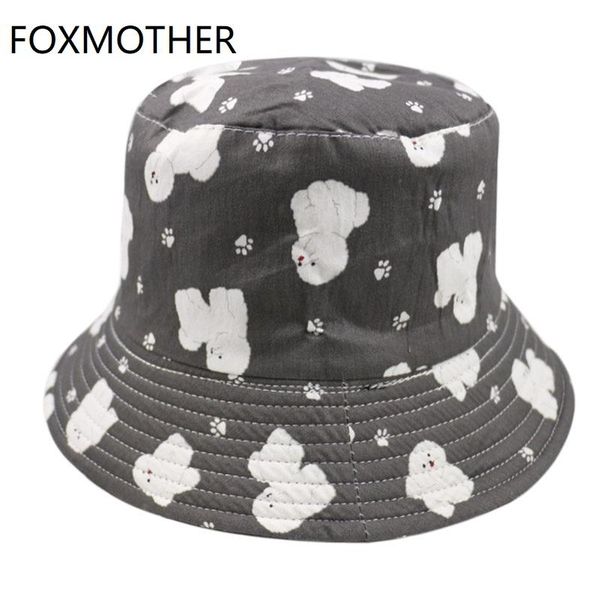 

dark casquette paw teddy gorras new bucket fisherman dog woman grey caps pet hats print foxmother cute aatey mycutebaby007, Black;white
