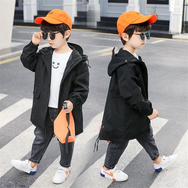 

boys jacket spring and autumn models big boy 2020 new jacket hooded long windbreaker 13 big children's men's clothing, Camo