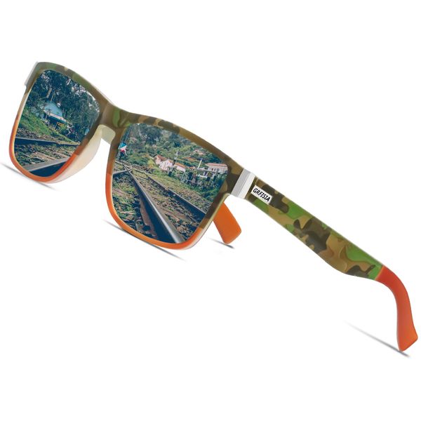 

grfisia 2020 luxury square men polarized sunglasses outdoor sports ultralight sun glasses anti-glare uv400 travel goggles dd, White;black