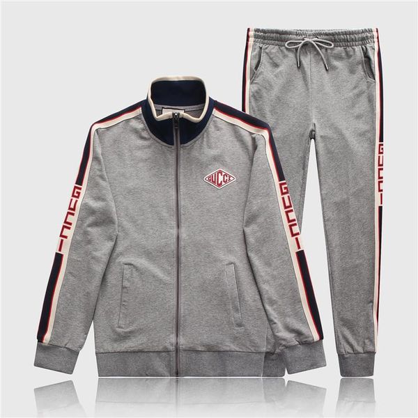 

2020 mens designe full zip designer tracksuit man medusa sport suit men jogger set fashion mens hoodies sweatshirts outdoor sportswear, Gray