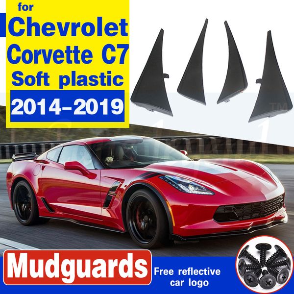 

car mudguards for chevrolet corvette c7 2014 - 2019 mud flaps splash guards fender mudflap car front & rear wheel accessories
