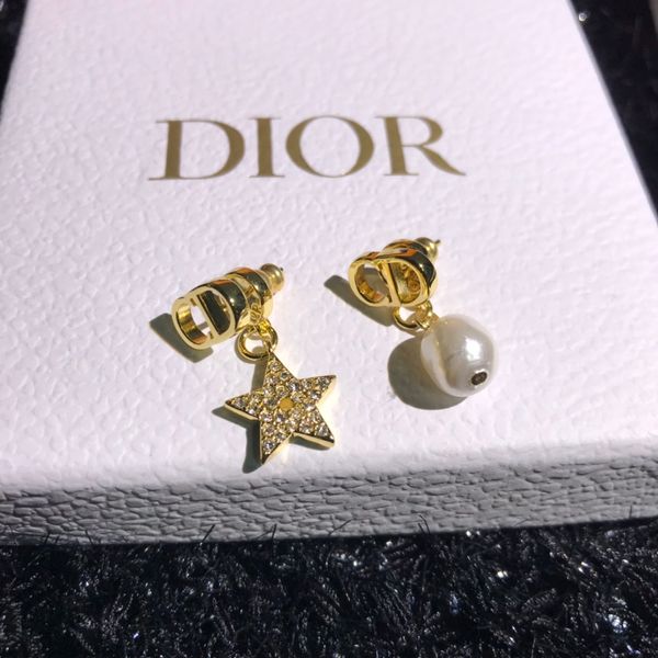 

luxury jewelry women earrings single pearl designer stud earrings high-end elagant round stud fashion style with box, Silver