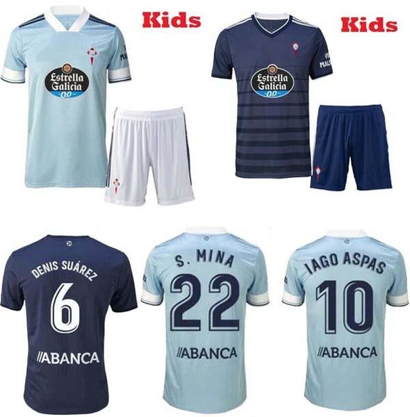 

new 2020 2021 celta vigo soccer jerseys aspas gomez sisto children sets camiseta de futbol rc 20 21 boys suit football shirts, Black
