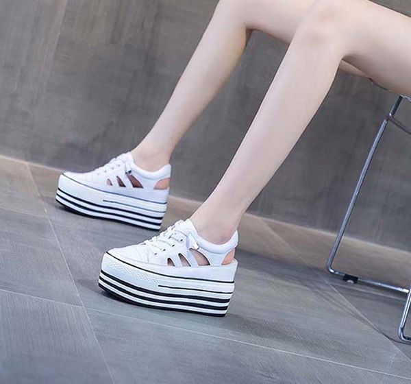 

woman slippers fashion beach thick bottom slippers platform alphabet lady sandals leather high heel slides slippers sh10 p21, Black