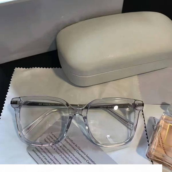 

new eyeglasses frame women men brand designer eyeglass frames designer brand eyeglasses frame clear lens glasses frame oculos with case 2707, Silver
