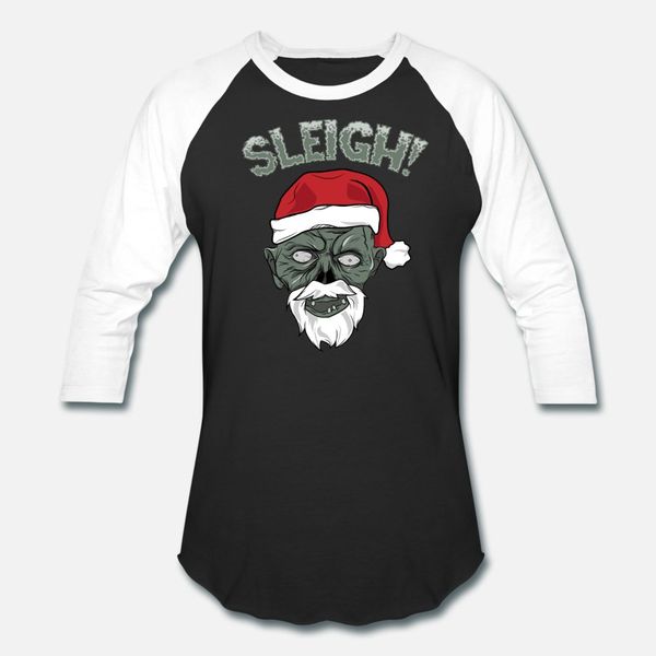 

christmas zombie santa halloween sleigh slay t shirt men personalized short sleeve s-xxxl clothing anti-wrinkle authentic shirt