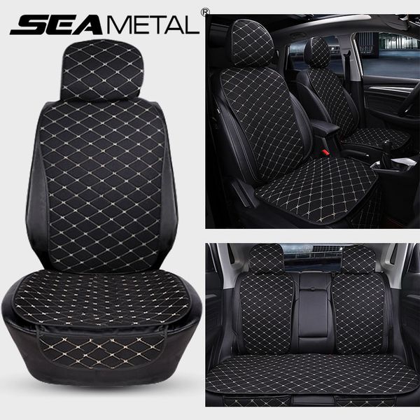 

flax car seat cover interior automobiles seat cushion auto front rear cover backrest for truck suv or van