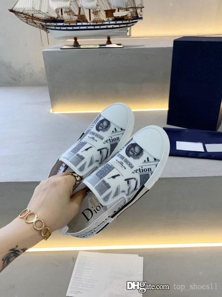 

2020 new b23 low sneakers oblique white black mens casual shoes transparent letters skateboard shoes men women low help canvas shoes