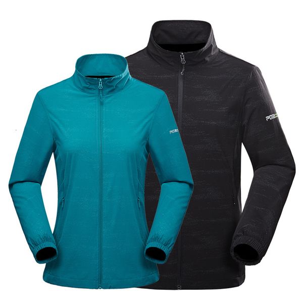 

new outdoor windbreaker men women mountaineering clothing single layer thin section breathable windproof sunscreen hiking jacket, Blue;black