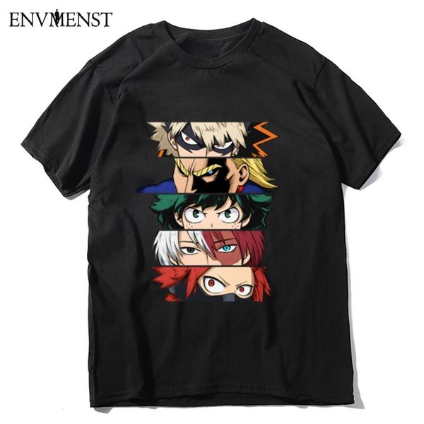 

new fashion men t-shirt my hero tees novelty anime round neck printed t shirt men's short