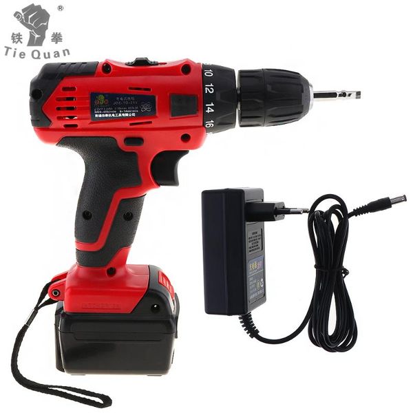 

21v cordless electric drill screwdriver power tools with lithium battery and two speed adjustment for handling screws punching