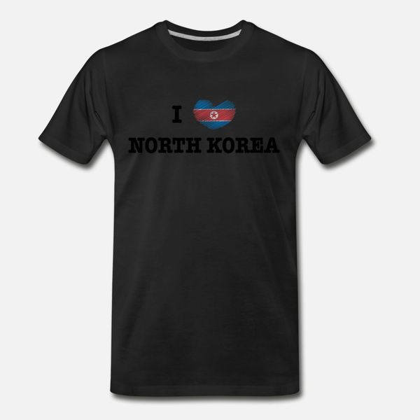 

i heart north korea t shirt men printed short sleeve crew neck outfit crazy authentic summer style original shirt