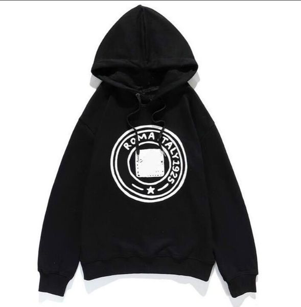 

20fw письмо печати толстовки мужчины женщина new весна осень женщина кофта homme пуловеры streetwear с капюшоном верхней частями 2 цвета, Black