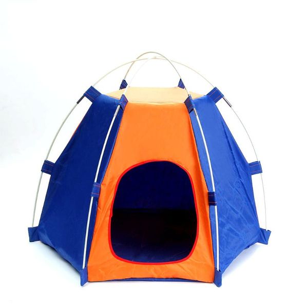 

portable pet tent playing detachable hexagonal oxford cloth folding waterproof outdoor rest washable cat travel dog house