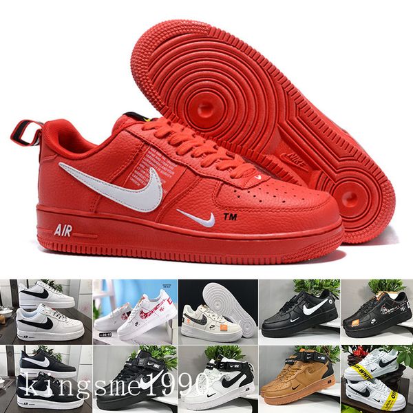

sale 2019 new design forces men low skateboard shoes one 1 knit euro air high women all white black red sise 36-45 by-4l