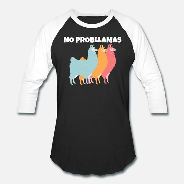 

no problems lama groups gear t shirt men custom cotton plus size 3xl natural fit casual summer leisure shirt