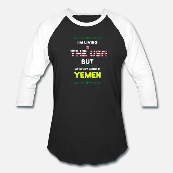 

i m living in the usa but story began in yemen t s t shirt men design tee shirt s-3xl standard fit funny casual summer outfit shirt