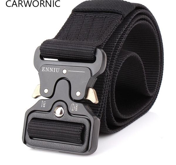 

carwornic боевой техники тактические пояса мужчины heavy duty пряжки металла nylon belt спецназ армии поезд безопасности waist06, Black;brown