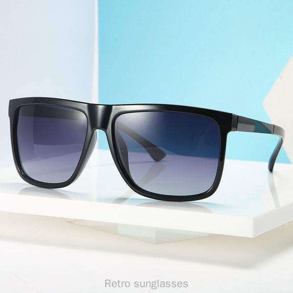 

oversized square sunglasses plastic black shades women luxury designer flat sun glasses for men big frame eyewear fm, White;black
