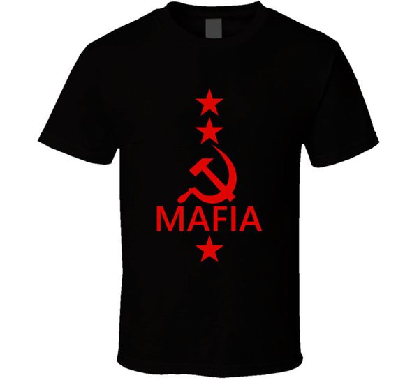 

mafia russian soviet hammer and sickle t shirt mens black tee gift sale 100 % cotton t shirt tee