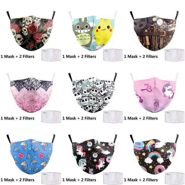 

mouth print face big anti fabric masks unicorn mouth cover reusable protection dust 31l51