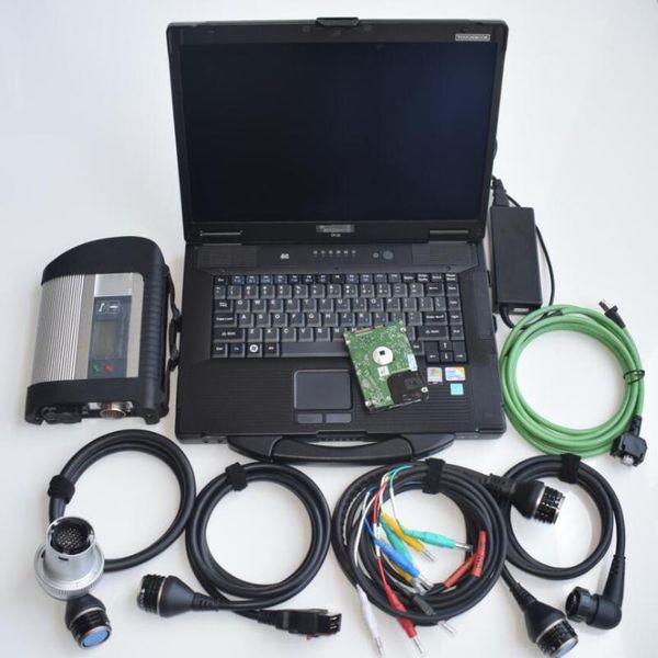 

sd connect c4 hdd mb star diagnosis with lapcf52 software full set for 12v 24v ready to work