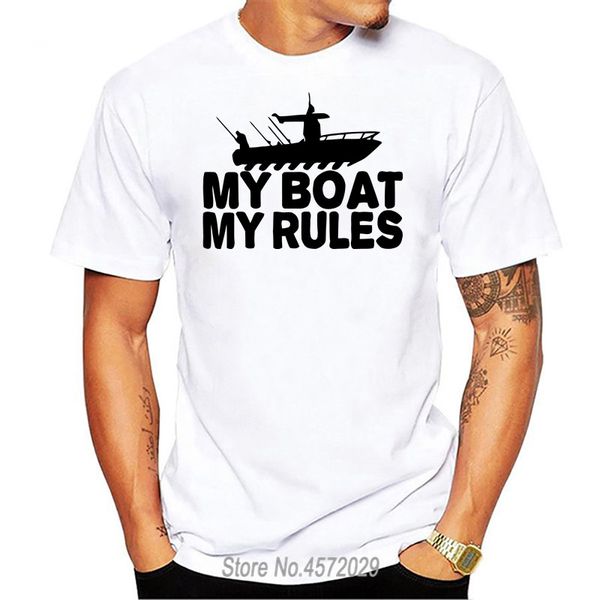 

my boat my rules t-shirt fishinger angler bait carp fisherman funny gift birthday sleeve t shirt summer men