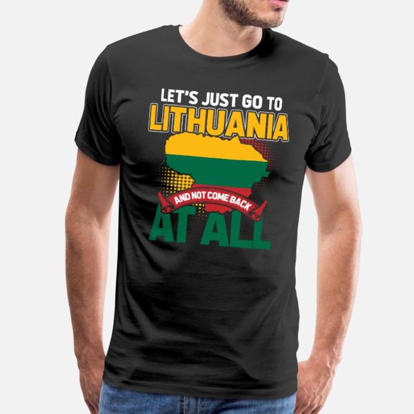 

lithuania europe lithuanian flag nationality gift t shirt men printed cotton round neck family loose comical spring autumn outfit shirt