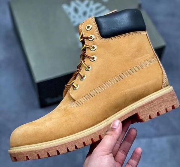 

35-45 sell like cakes martin outdoor shoes waterproof tree card designer shoes leather platform designer men boots women, Black